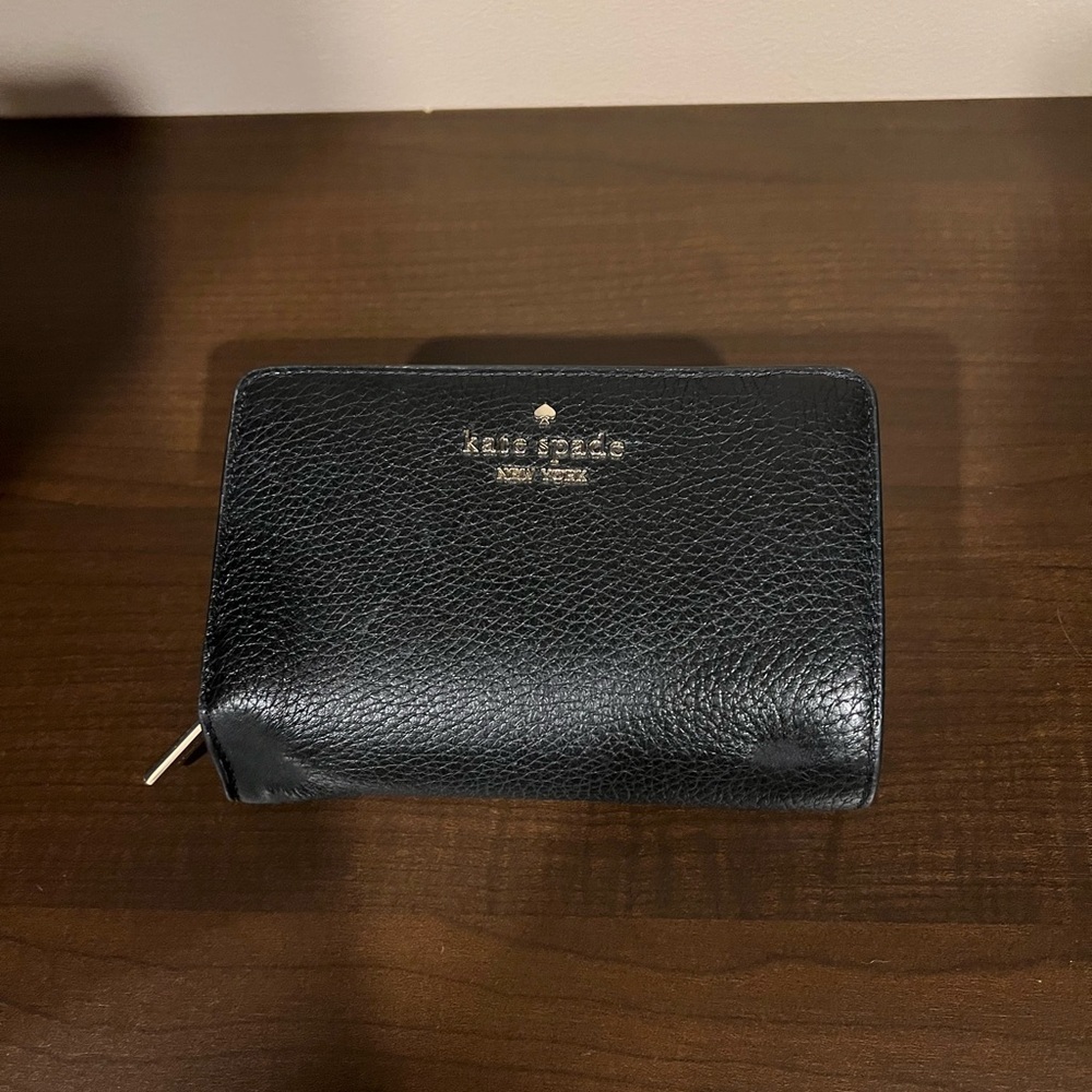Kate Spade Black Textured Leather Wallet - Picture 2 of 6